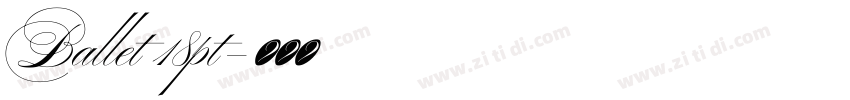 Ballet 18pt字体转换
